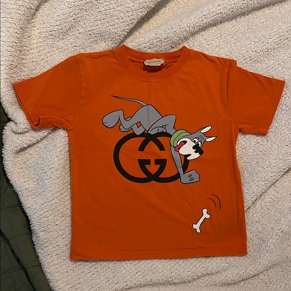 Gucci Kids Orange Graphic T-Shirt